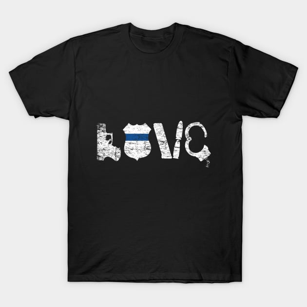 Love the Badge T-Shirt by MikesTeez